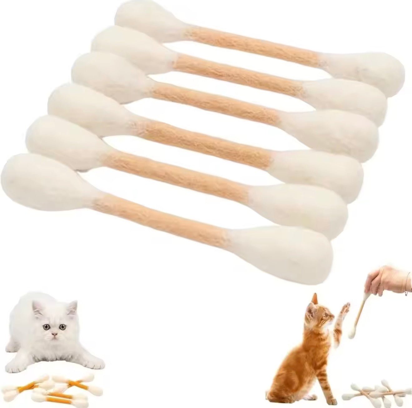 Jumbo Cotton Bud Cat Toy - Always Whiskered