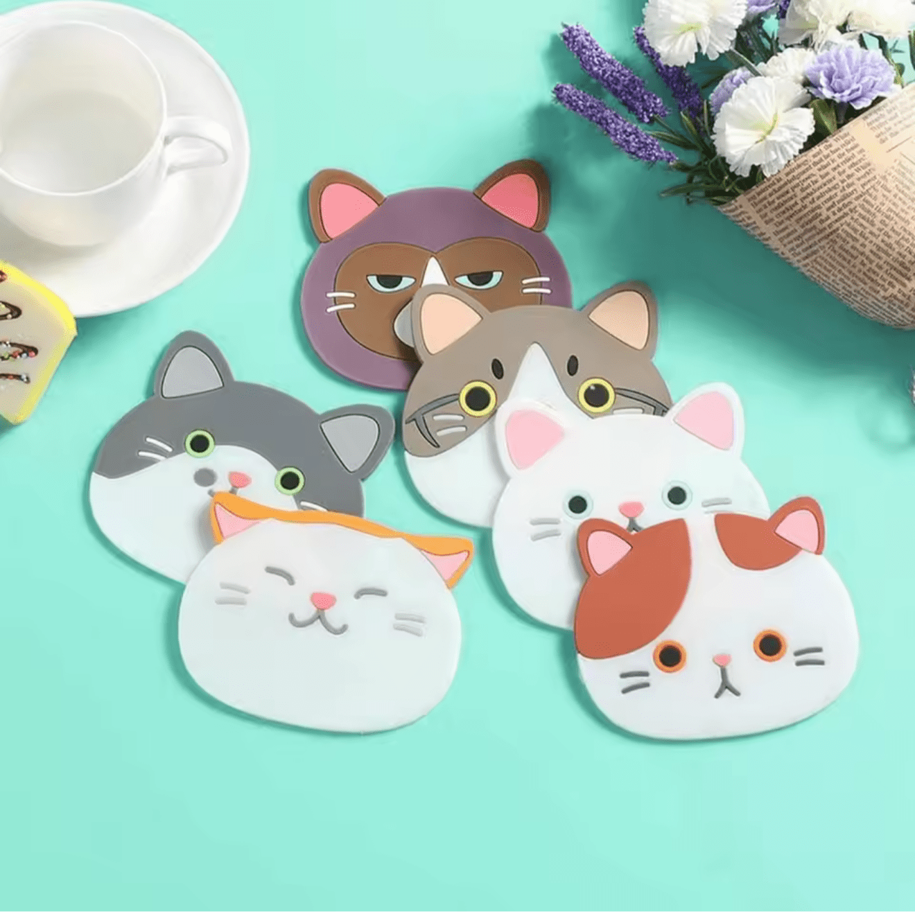 Meow Coaster (Set of 6) - Always Whiskered