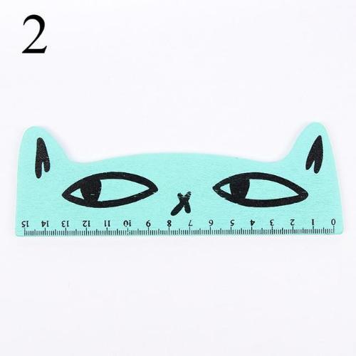 8-Pack Kawaii Animal Rulers – 15cm Plastic Straight Ruler, Cute Black Cat Design, School & Office Supply - View #7