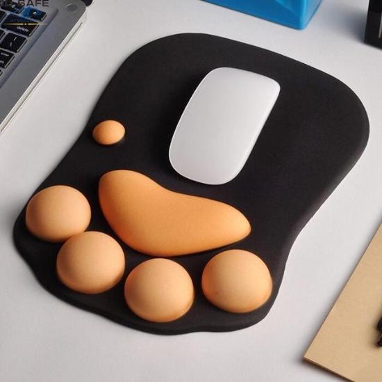  Cat Paw Mouse Pad with Wrist Support Soft Silicone