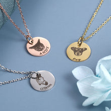 Personalized Pet Photo Necklace - Always Whiskered