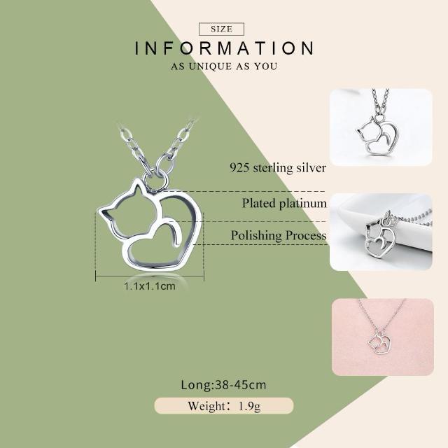 Kitty Silver Necklace - Always Whiskered