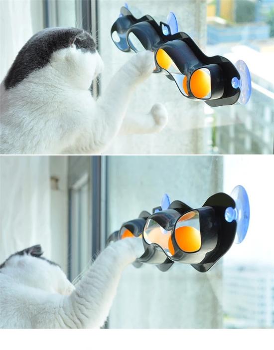 Cat window track toy- Always Whiskered