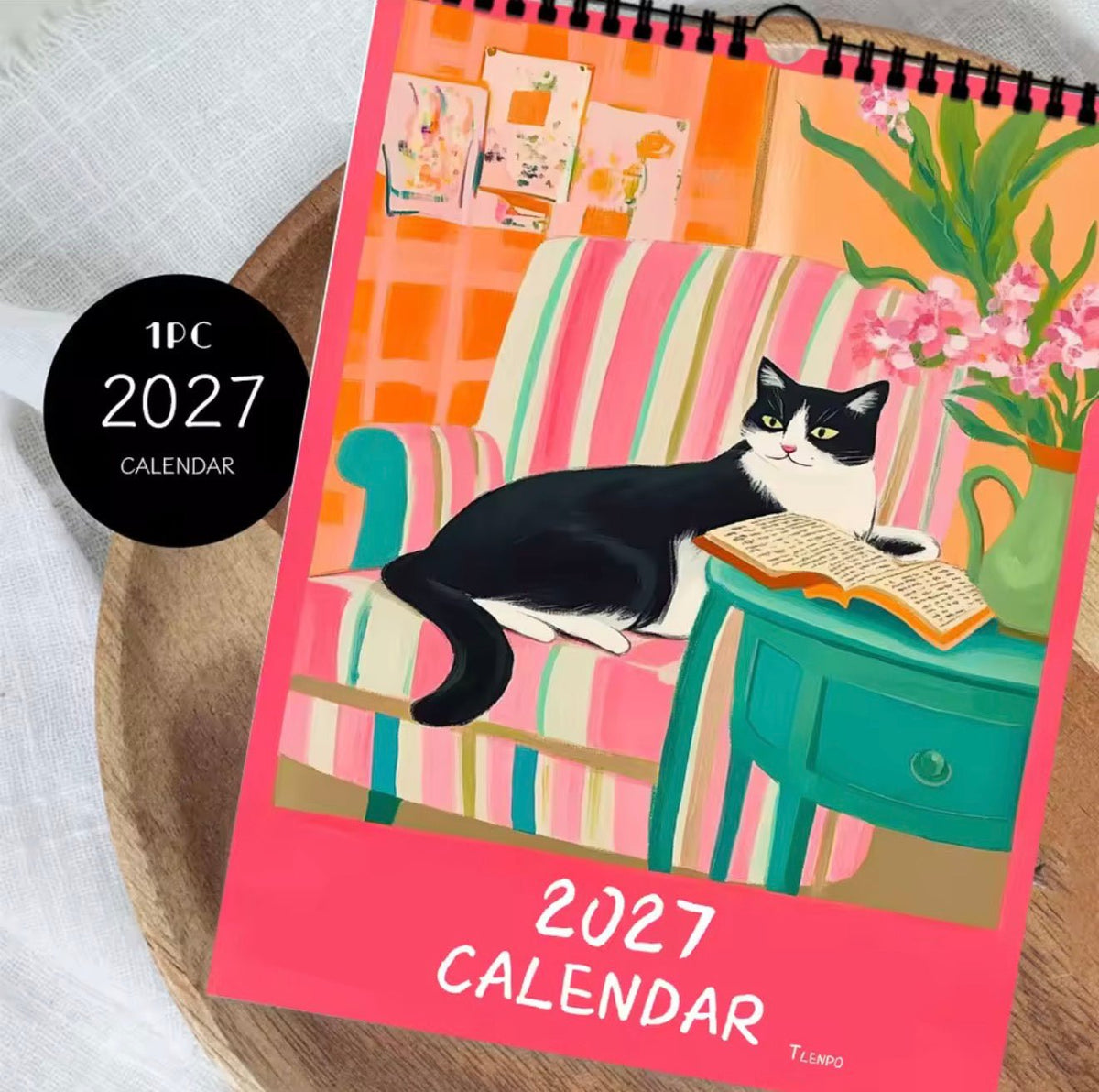 2027 Cosy Cat Illustration Calendar - Always Whiskered