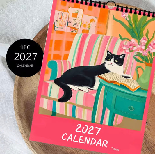 2027 Cosy Cat Illustration Calendar - Always Whiskered