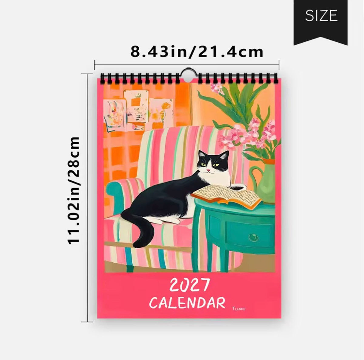 2027 Cosy Cat Illustration Calendar - Always Whiskered