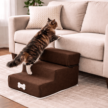 3 - Step Padded Pet Stairs - Always Whiskered
