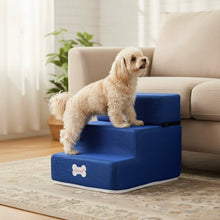 3 - Step Padded Pet Stairs - Always Whiskered