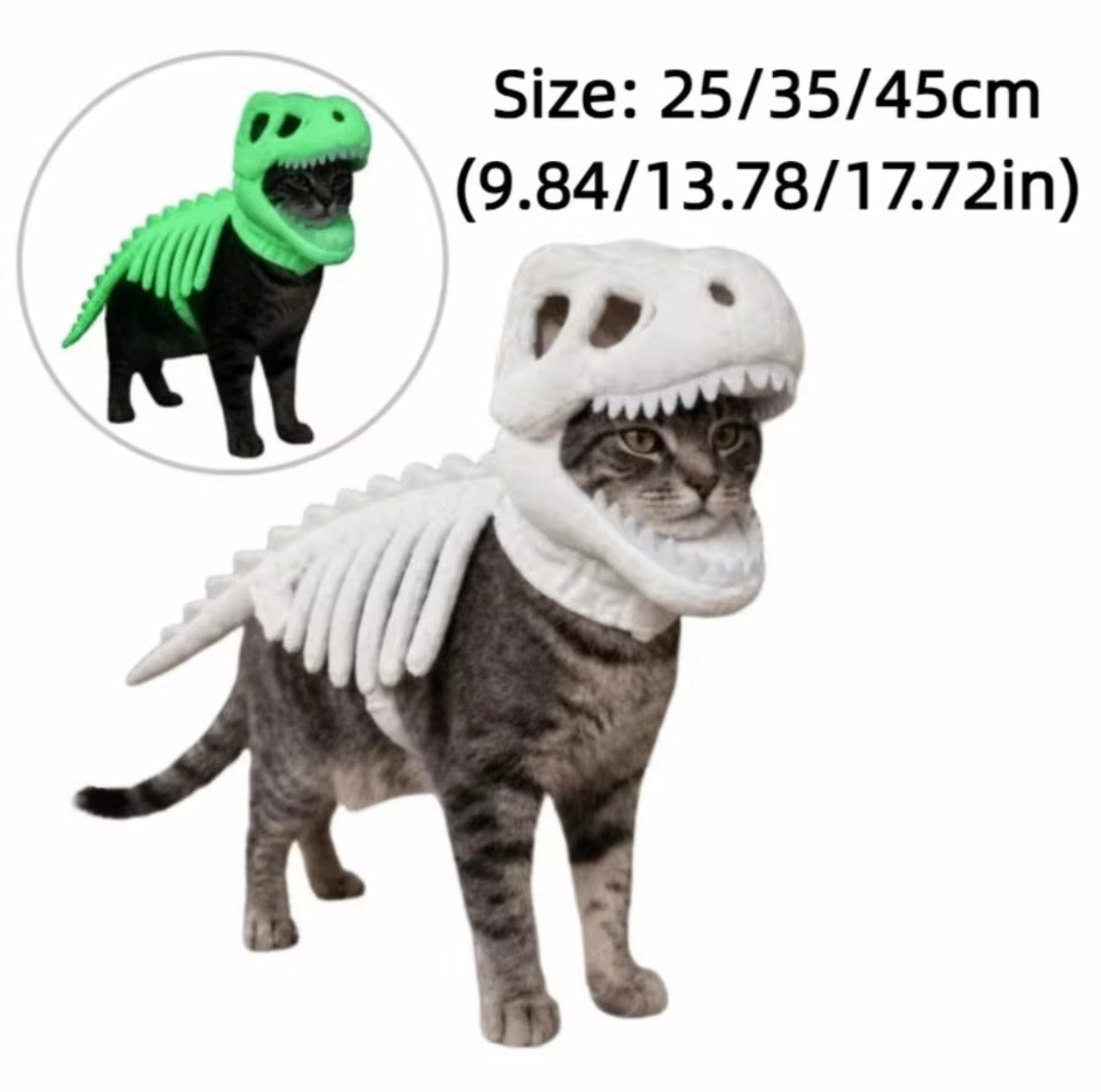 Jurassic Glow Dinosaur Skeleton Pet Costume