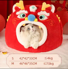 Chinese dragon lion pet bed 