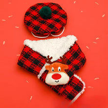 Festive pet beret & scarf set 