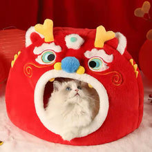 Chinese dragon lion pet bed 