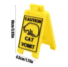 Caution! Cat Vomit Sign - Always Whiskered