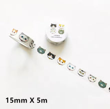 Cat Washi Adhesive Tape (pack of 2)