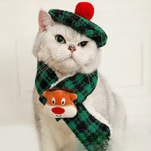 Festive pet beret & scarf set 