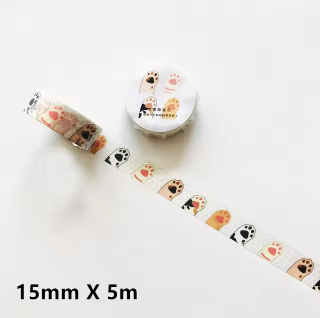 Cat Washi Adhesive Tape (pack of 2)