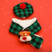 Festive pet beret & scarf set 