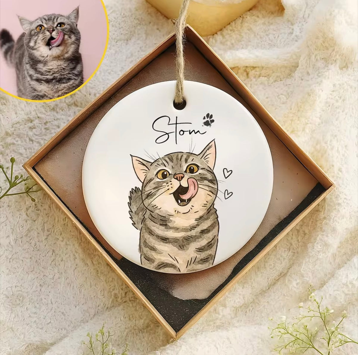 Forever Loved Custom Pet Watercolor Ornament