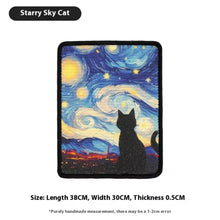 colorful oil-painting style cat scratch pads