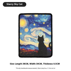 colorful oil-painting style cat scratch pads