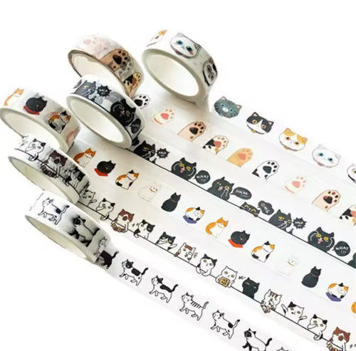 Cat Washi Adhesive Tape (pack of 2)