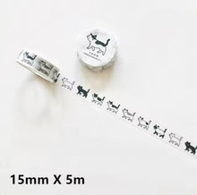 Cat Washi Adhesive Tape (pack of 2)