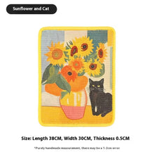 colorful oil-painting style cat scratch pads