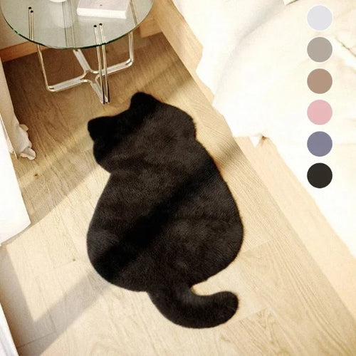 Plush cat carpet rug - Always Whiskered