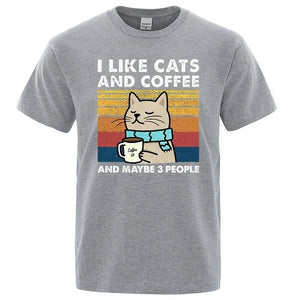 I like cats and coffee tee shirt 