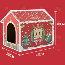 Meowy Catmas cat house + scratcher