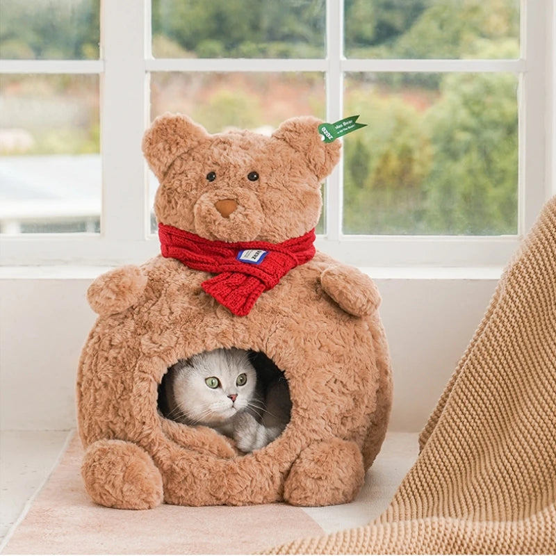 Teddy Bear Pet Bed - Always Whiskered 
