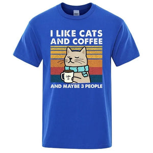 I like cats and coffee tee shirt 