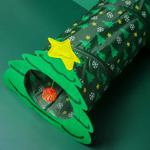Christmas Tree Cat Tunnel