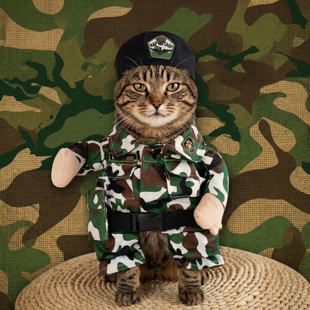 Army Pet Costume - Always Whiskered