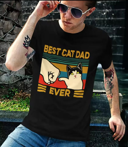 Best Cat Dad Ever Tee - Always Whiskered