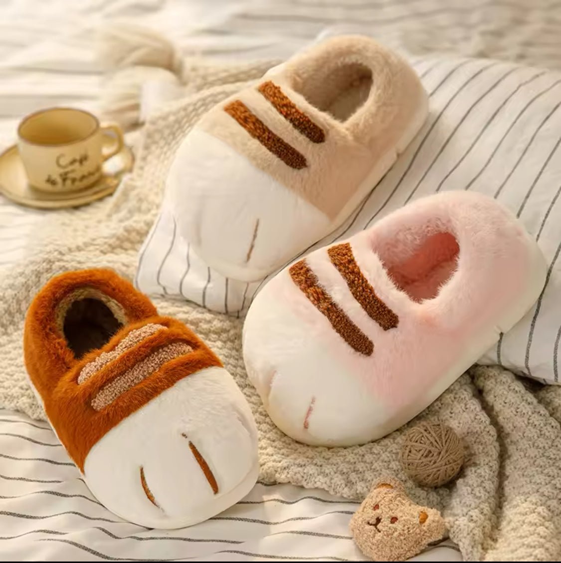 Cat Paw Slippers | Cozy Fluffy House Shoes - Always Whiskered