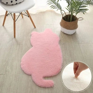 Cat Silhouette Plush Rug - Always Whiskered