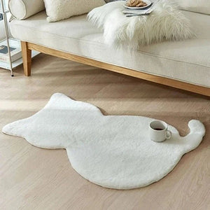 Cat Silhouette Plush Rug - Always Whiskered