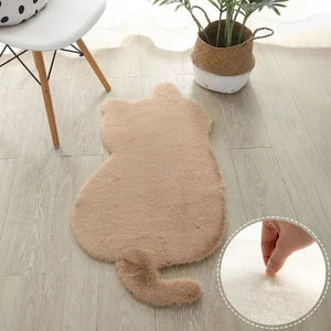 Cat Silhouette Plush Rug - Always Whiskered