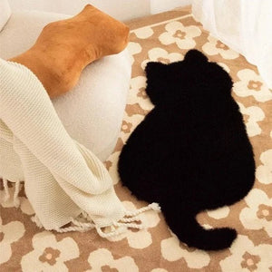 Cat Silhouette Plush Rug - Always Whiskered