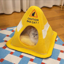 Caution Bad Cat Cone Bed - Always Whiskered