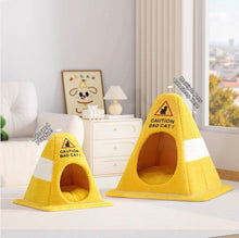 Caution Bad Cat Cone Bed - Always Whiskered