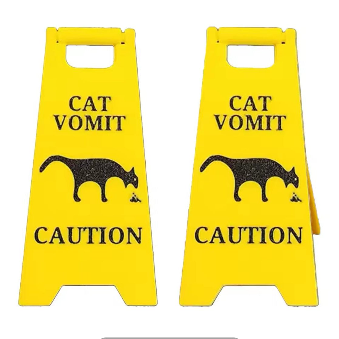 Caution! Cat Vomit Sign - Always Whiskered