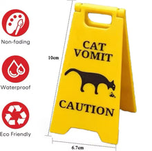 Caution! Cat Vomit Sign - Always Whiskered