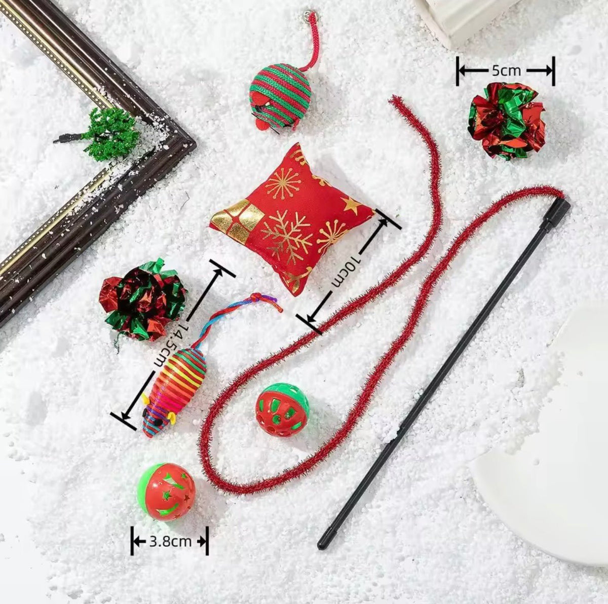 Christmas Cat Toy Stocking Set - Always Whiskered