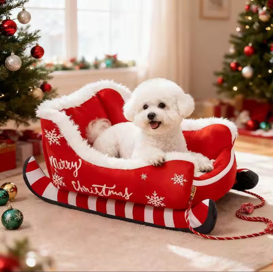 Christmas Sleigh Pet Bed - Always Whiskered