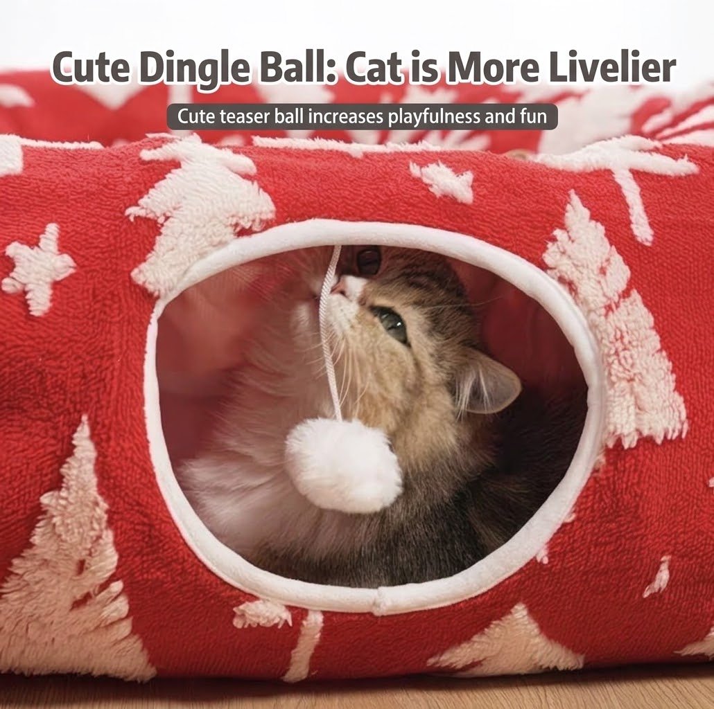Christmas Tree Cat Tunnel - Always Whiskered