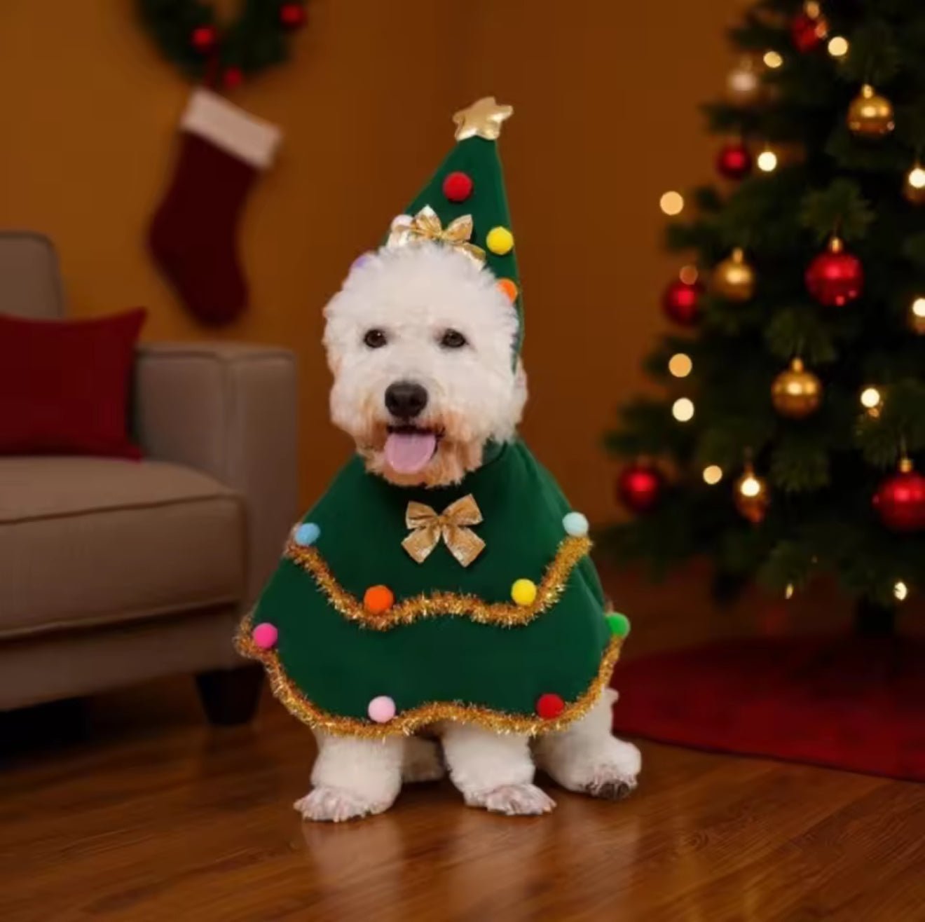 Christmas Tree Pet Costume - Always Whiskered
