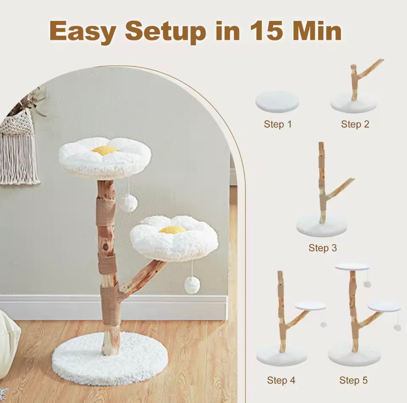 Cloud Blossom Cat Tree - Always Whiskered