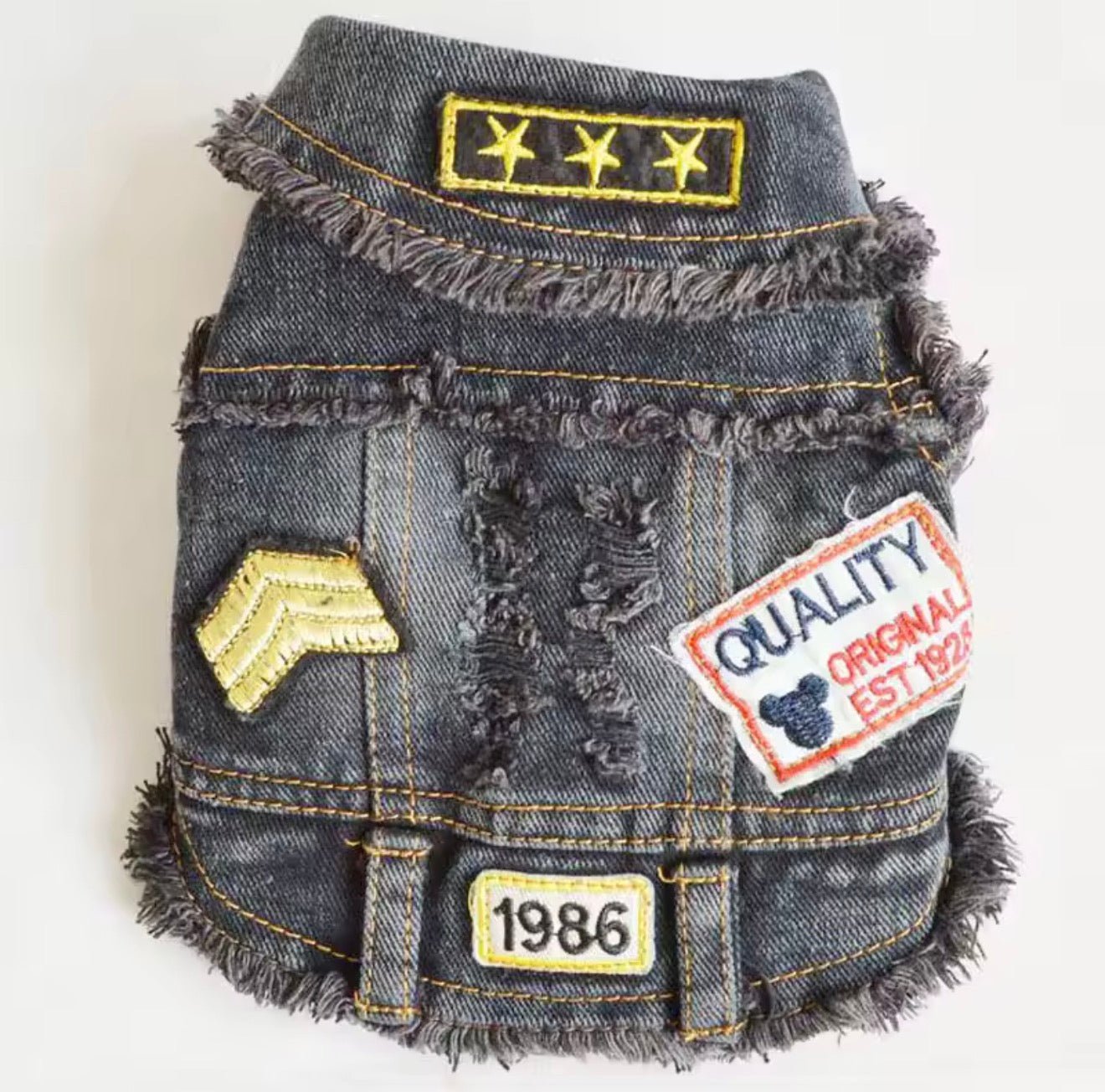 Cool Dude Pet Denim Vest - Always Whiskered